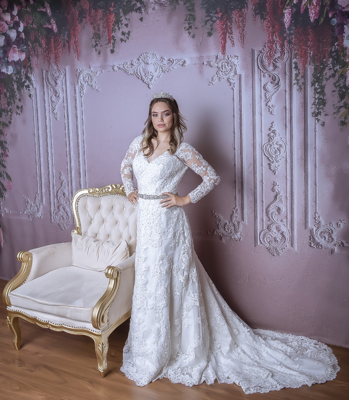 Vestido de noiva modelo Aurora - Casateliê Bauru